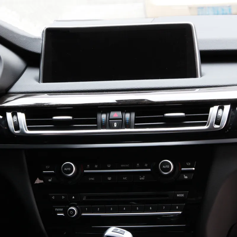 

Car Styling Chrome Console Air Outlet Decoration Frame Cover Trim Sticker For BMW X5 F15 X6 F16 2014-18 Interior Accessories