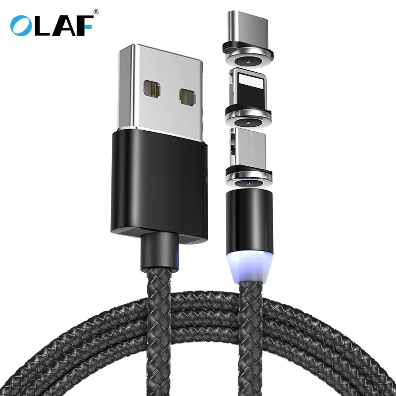 

OLAF Magnetic Fast Charging Microusb Type C Cable For iPhone XS XR X 7 8 Magnetic Charging Adapter Type C Magnet Type-C Cable