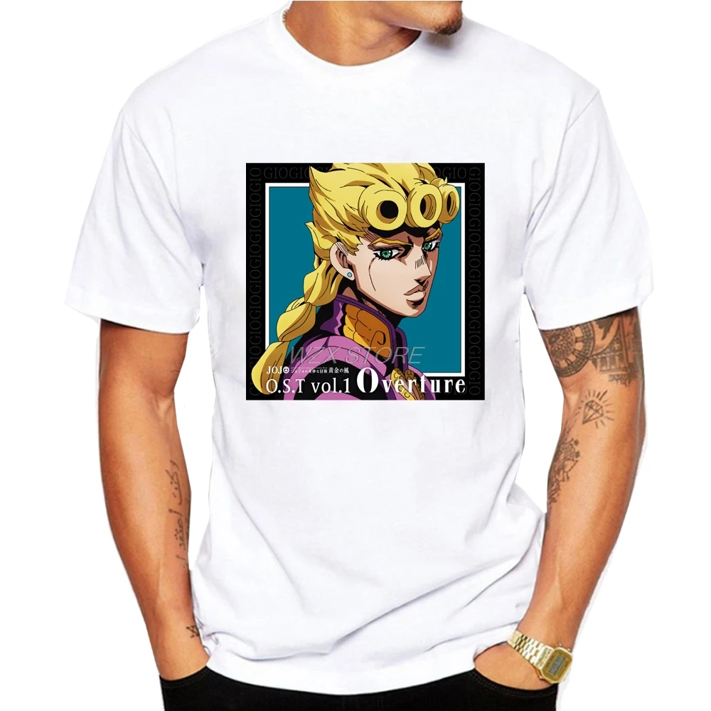 

Streetwear Tee jojos Bizarre Adventure T Shirt Men short sleeve tops Tees Boy New Youth Trending Japanese anime tshirts