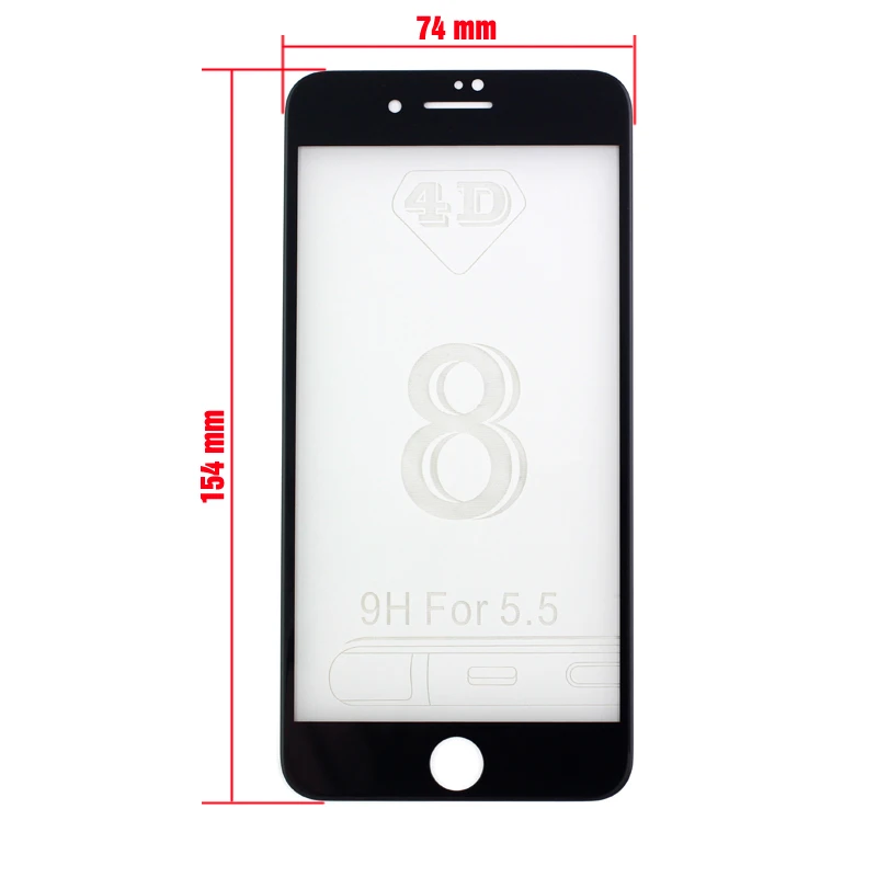 Для iphone 6S 7 8 Plus x защитный Стекло полное покрытие закаленное на 4D стекло Экран