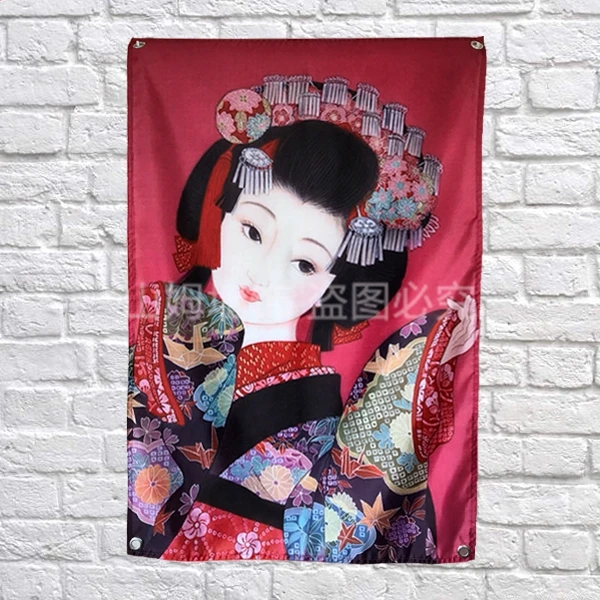 Японский флаг Diva Ukiyoe баннер японская красота и искусство украшение для дома
