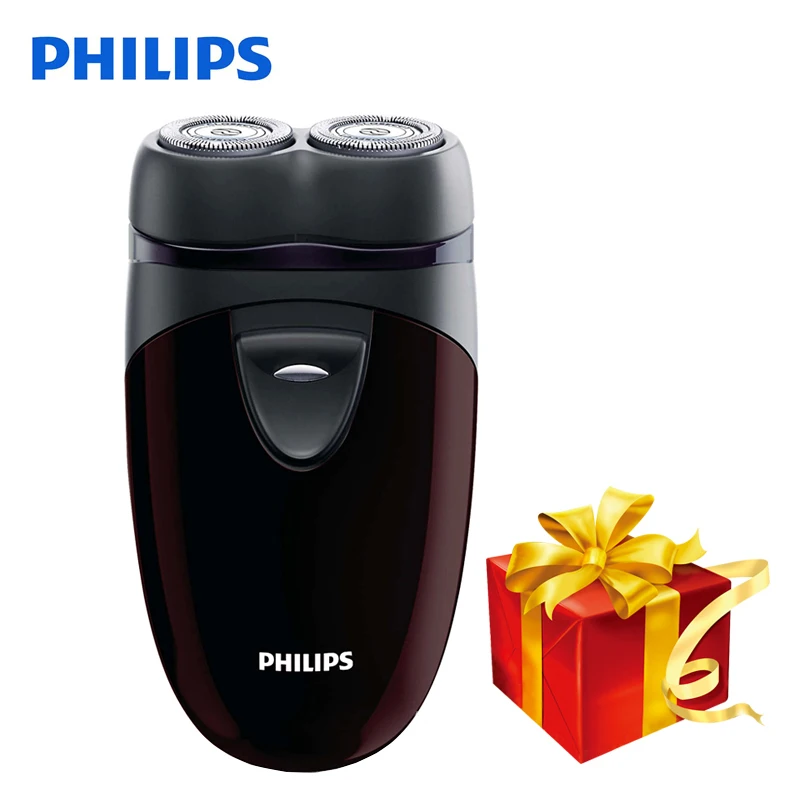 Цена 100% настоящая Электробритва Philips PQ206 с двумя плавающими головками AA батарея для отслеживания контура лица для мужской электробритвы