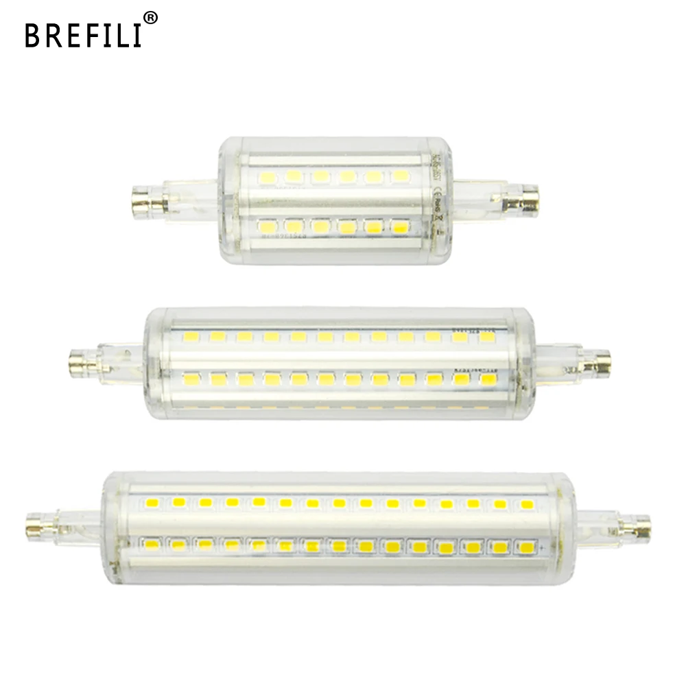 

BREFILI High bright Dimmable 78mm 118mm R7S LED Lamp spotlight 5W 10W SMD 2835 R7S led Bulb 85-265V floodlight lampada