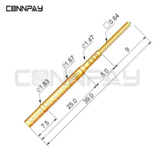 100 шт. в упаковке R100-4W Пробник Pogo Pin сосуд длина 39,0 мм инструмент