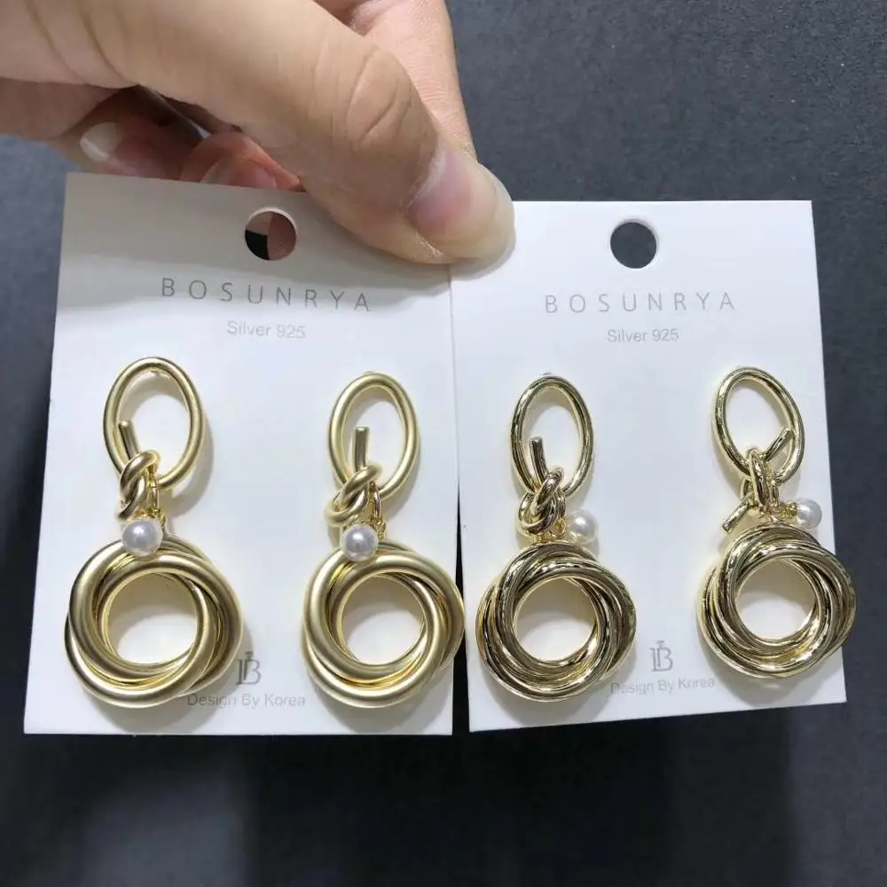 

New Earrings Fashion Simple Stud Earrings Personality Push-back Triangle Earrings Wholesale Jewelry Women's Earrings