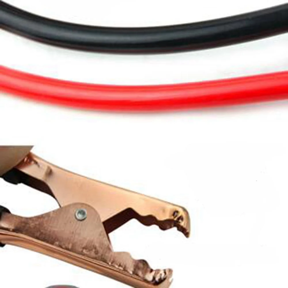 2 M 500AMP de alambre de cobre Alambre de Cable de coche salto de la batería de refuerzo de Cable de emergencia salto de arranque lleva doble con pinzas