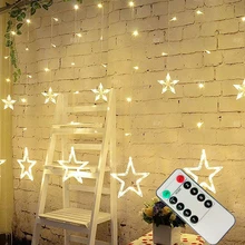 LAIMAIK LED String Christmas Lights 4m Remote Controler LED Curtain Fairy Lights Garland Led String Lights For Home Outdoor Party Garden wedding Christmas Led Lights Decoration 220v 138pcs led fairy string lights star curtain lights waterproof outdoor christmas decorations for home wedding garlands natal