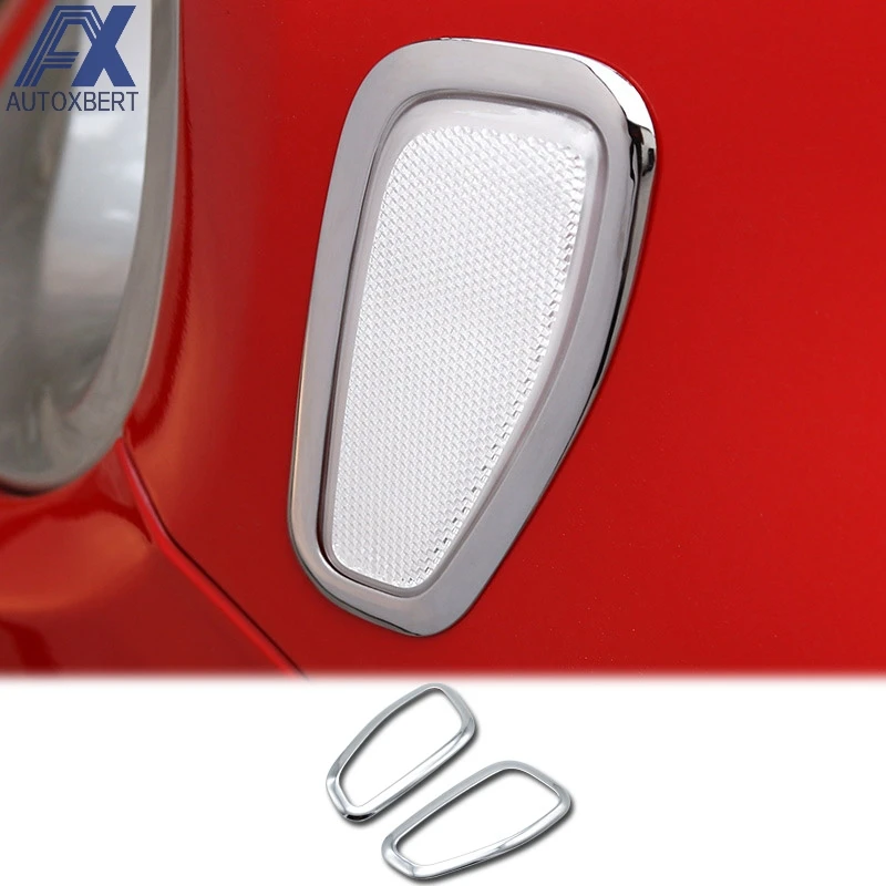 

AX Front Side Turn Signal Position Head Light Lamp Chrome Cover Trim ABS Frame Car-Styling For Jeep Renegade 2015 2016 2017 2018