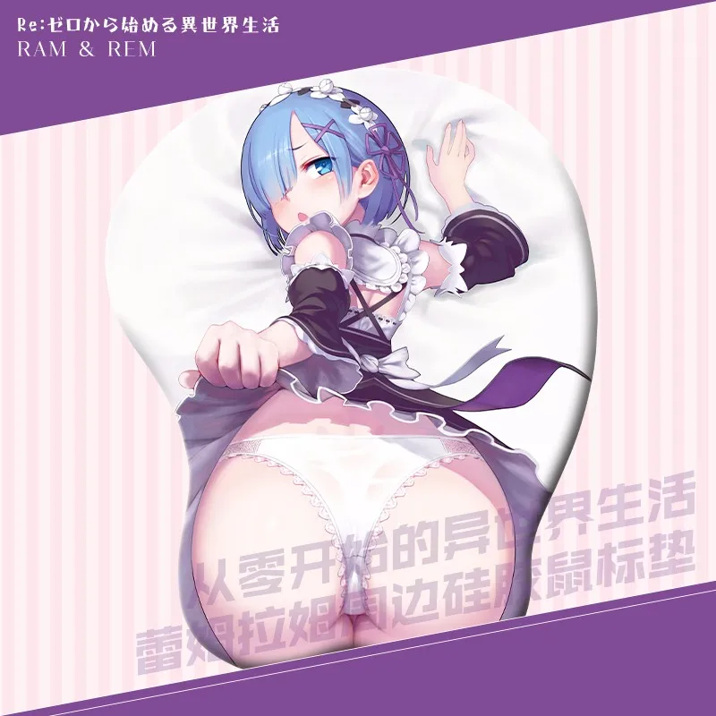 Re: Zero Hajimeru Isekai Seikatsu Rem 3D Хип Коврик для мыши размер запястья 26*22 см