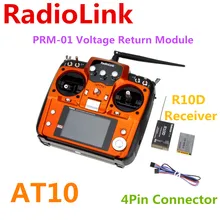 Радиолинк AT10 AT-10 2,4G 10CH радиосистема передатчик R10D приемник PRM-01 модуль возврата напряжения для радиоуправляемого вертолета