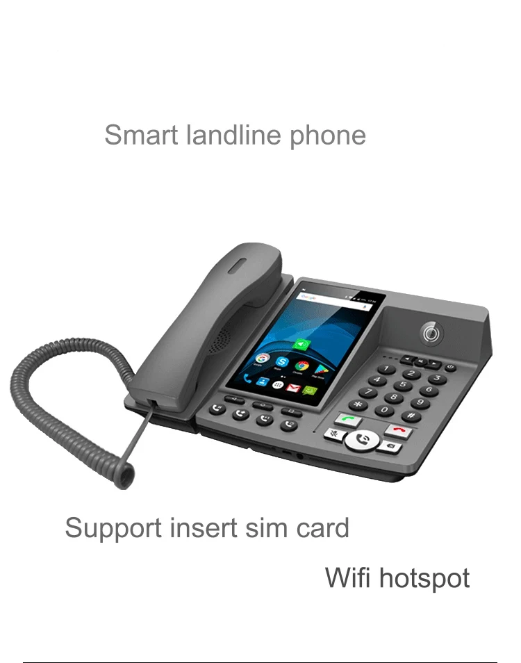 Умный LTE 4G фиксированный беспроводной стационарный телефон Android 7 0 с SIM сетевым