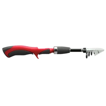 

Carbon Fiber Rod Superhard Boat Ice Fly Lure Fishing Rod With Fishing Reel Fishing Tackle Set 1.4M Length Red 2