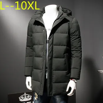 

10XL 8XL 6XL 5X Mens Fur Parka 2018 Thicken Warm Cotton-padded Man Winter Jacket Parka Casual Men Hooded Coats Outwear Masculina