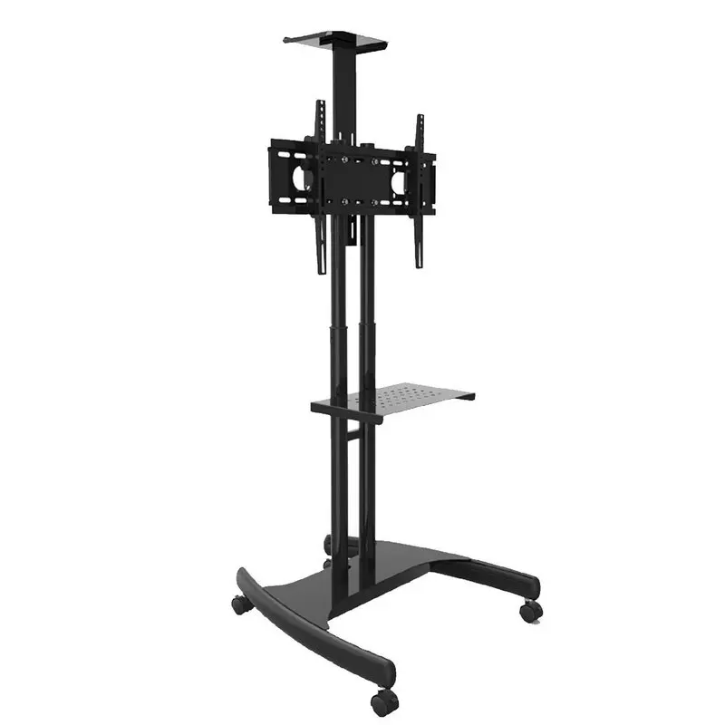 تلفزيون العربة المتنقلة رف الطابق الوقوف مع adjustble وجبل ل 32 ل 60 بوصة تصل 165lbs إلى الشاشات المسطحة وربطة hdmi cable