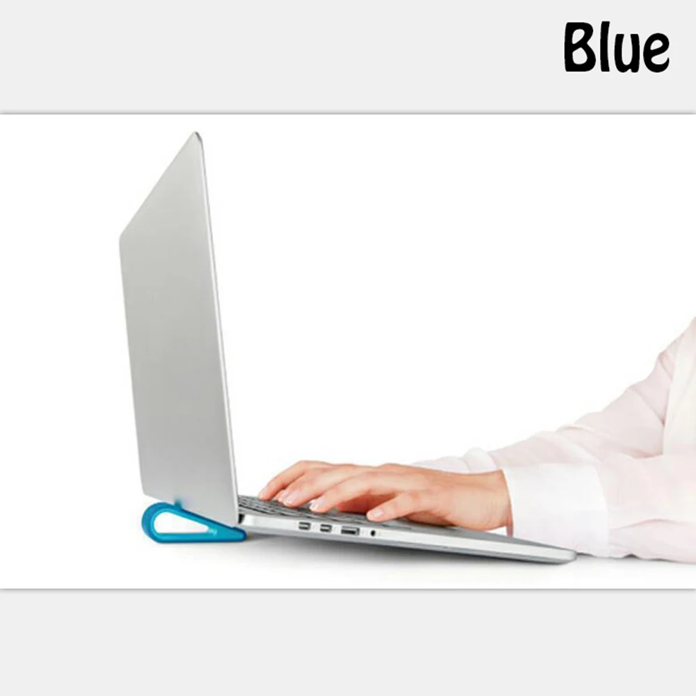 1 шт. Простая подставка для ноутбука Регулируемый кронштейн настольный компьютер увеличенная полка охлаждающая база с подставкой офисные принадлежности 6 цветов - Цвет: Синий
