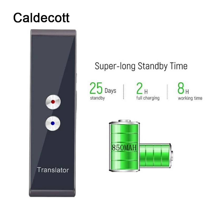 

Smart Speech Translator Portable Two-Way Real Time 30 Multi-Language Translation For Learning Travelling Business Meeting