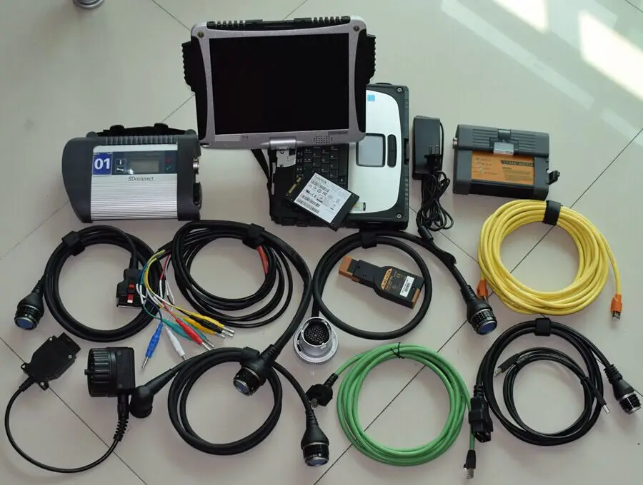 

mb star c4 multiplexer SD FOR BMW ICOM a2 with laptop toughbook cf-19 cf19 ram 4g with battery hdd 1tb software 2in1 diagnostic