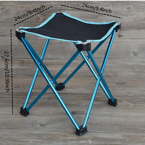 Sky blue table VILEAD 4 цвета складной портативный стул для пикника алюминиевый кемпинг барбекю пляж Рыбалка Открытый Сверхлегкий складной жесткий 24*24*27 см - Цвет: Sky blue table