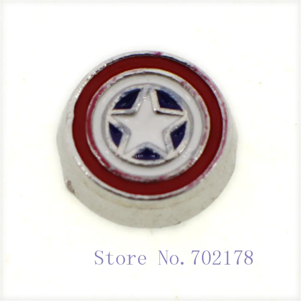 

Captain America wholesales 10pcs floating locket memory charms fit for living memory locket as mom daughter sister gift FC718