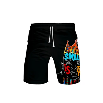 

Men's 3D BIGGIE templar 3DBoard Shorts Trunks 2019 Summer New Quick Dry B.I.G Beach Shorts Men Hip Hop Short Pants Beach Wear