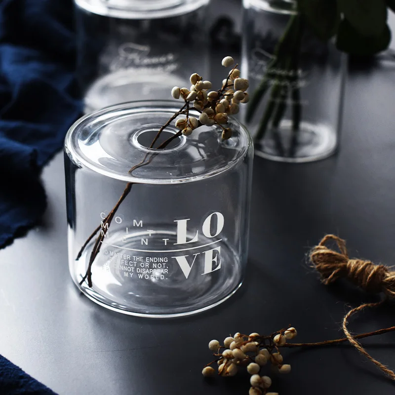 Стеклянная мини-ваза в скандинавском стиле, свадебное украшение, ваза для цветов, контейнер Vaso, домашний декор, настольная стеклянная ваза, садовый декоративный горшок для цветов