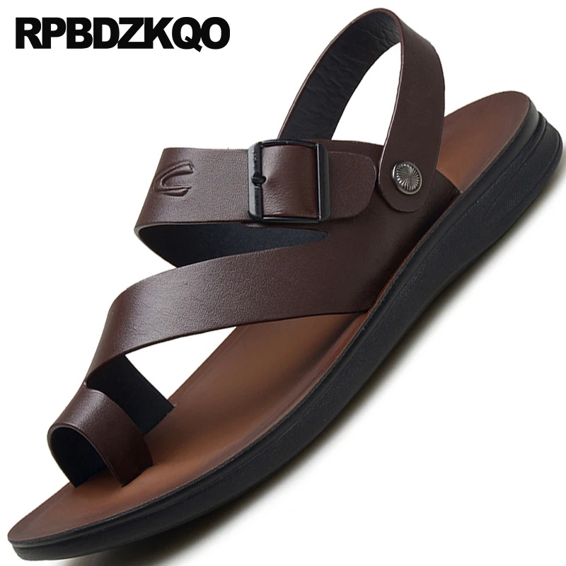 men's trendy leather sandals