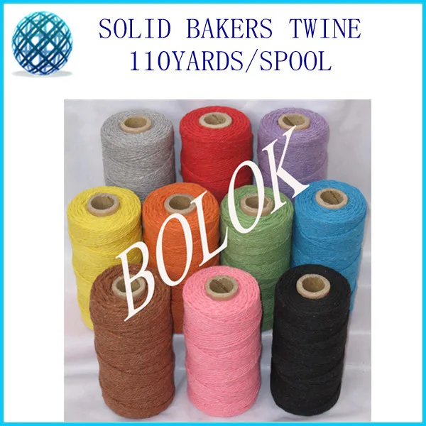 

10kinds color Solid cotton Baker twine 20pcs/lot (110yards) by free shipping