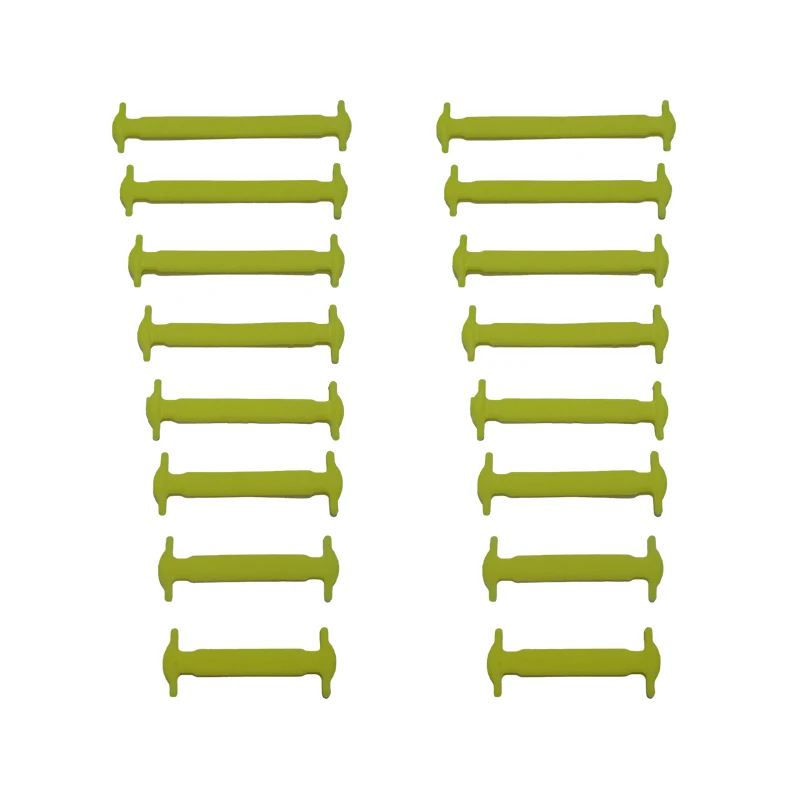 New T-type Creative Design Unisex Women Men Athletic Running No Tie Shoelaces Elastic Silicone Shoe Lace All Sneakers 16pcsset (3)