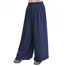 Летние льняные и хлопковые брюки для медитации форма для боевых искусств kung fu zen шаровары медитация брюки серый/синий/желтый