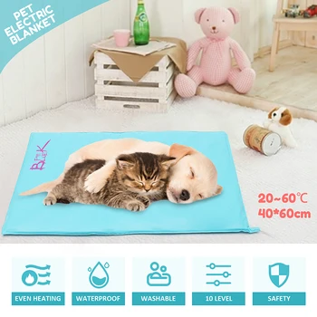 

30W Electric Heating Pads Waterproof Adjustable Heating Dog Cat Blanket Pet Bed 10 Level Heated Beds Mat for Dog Cat Pet Winter