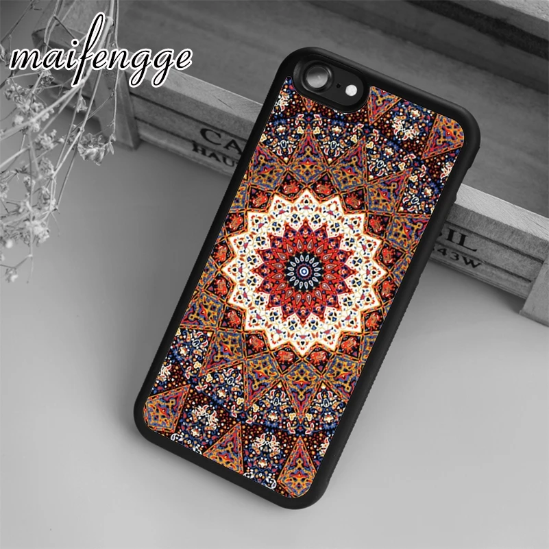 Классический винтажный Чехол maifengge с мандалой для iPhone 5 6 s 7 8 plus 11 12 Pro X XR XS Max Samsung