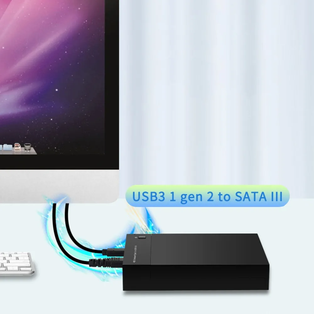 Корпус для жесткого диска USB3.0 к SATA3.0 двойной высокоскоростной 2 5 &quot3 5&quot SSD SATA