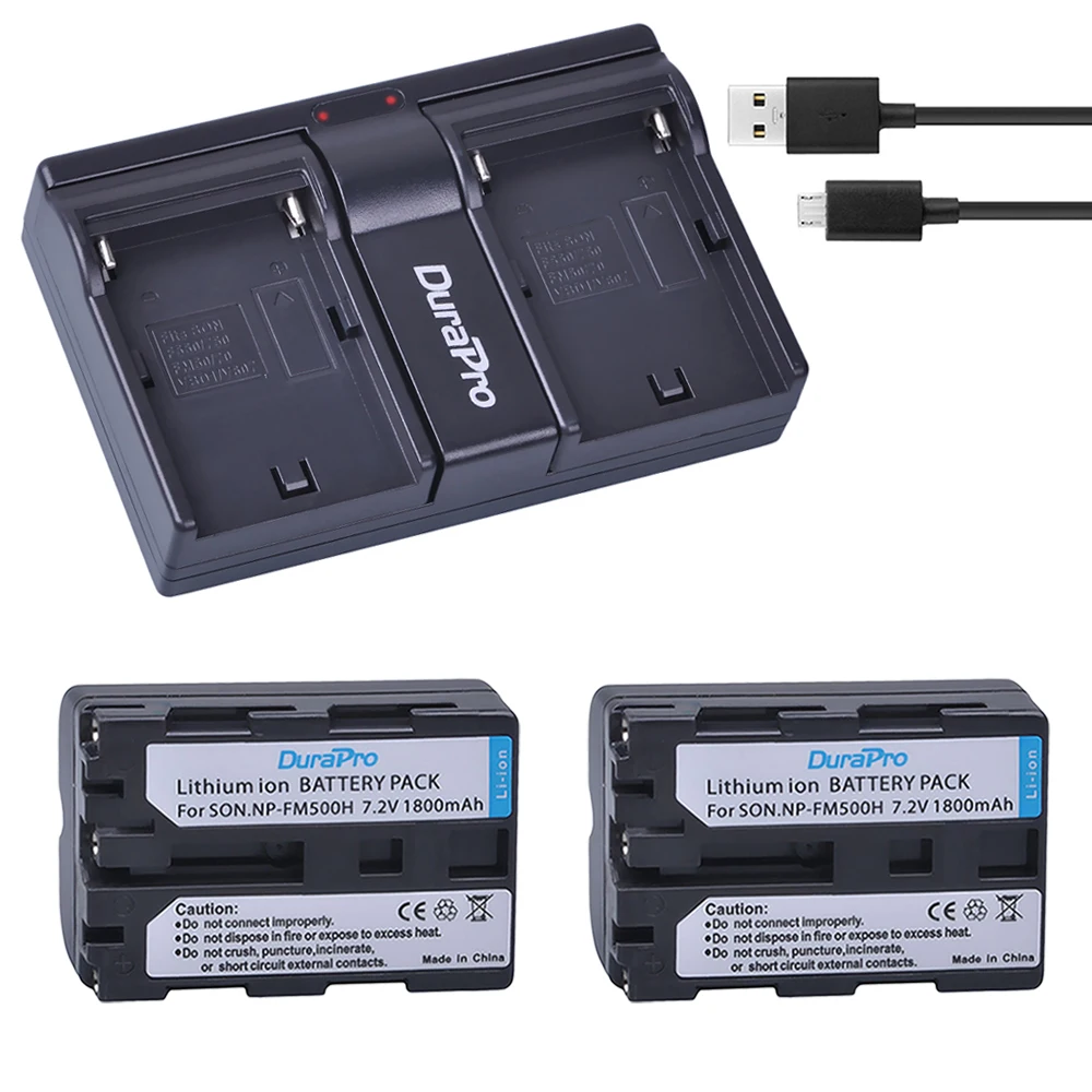 Durapro 3 x для Sony NP-FM500H FM500H батарея для камеры + USB двойной Зарядное устройство для SONY A57 A65 A77 A99 A350 A550 A580 A900 Батарея