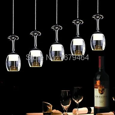 

LED drinking cup lamp Warm white light ,white light Modern Restaurant Pendant Light 5 Lights Acrylic lamp 85V-240V