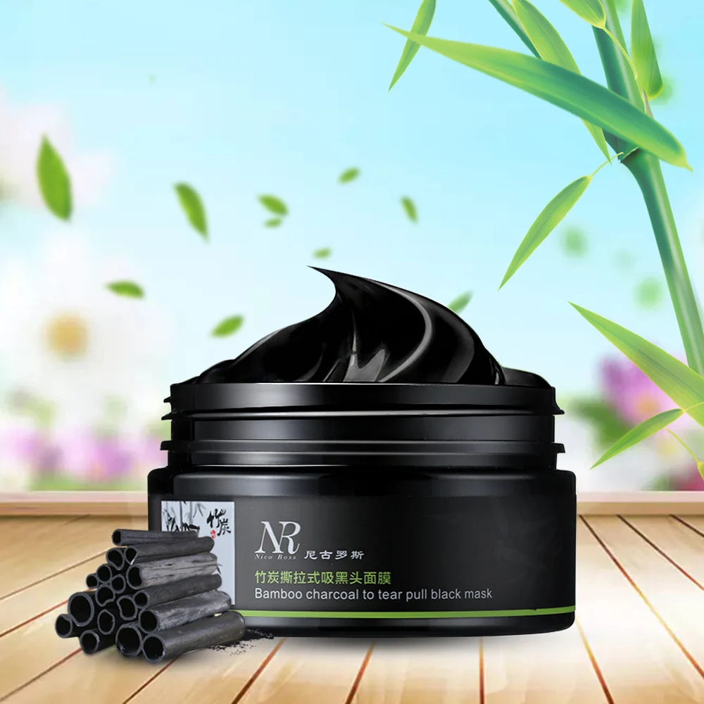100g Bamboo Charcoal Black Mask Deep Cleaning Pores Shrinking Acne