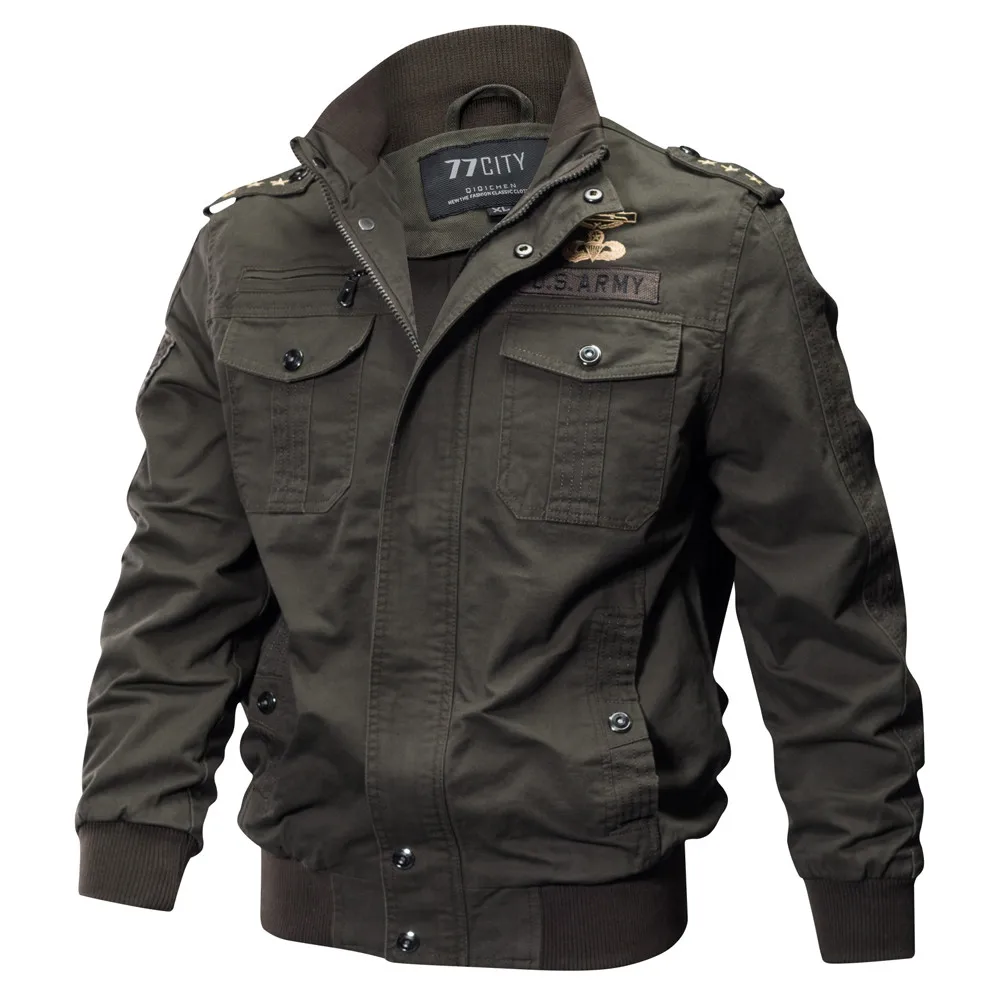 

Jacket Men's Autumn Winter Military Male Clothing Casual Pocket Tactical Outwear Breathable Coat high quality brand fashion