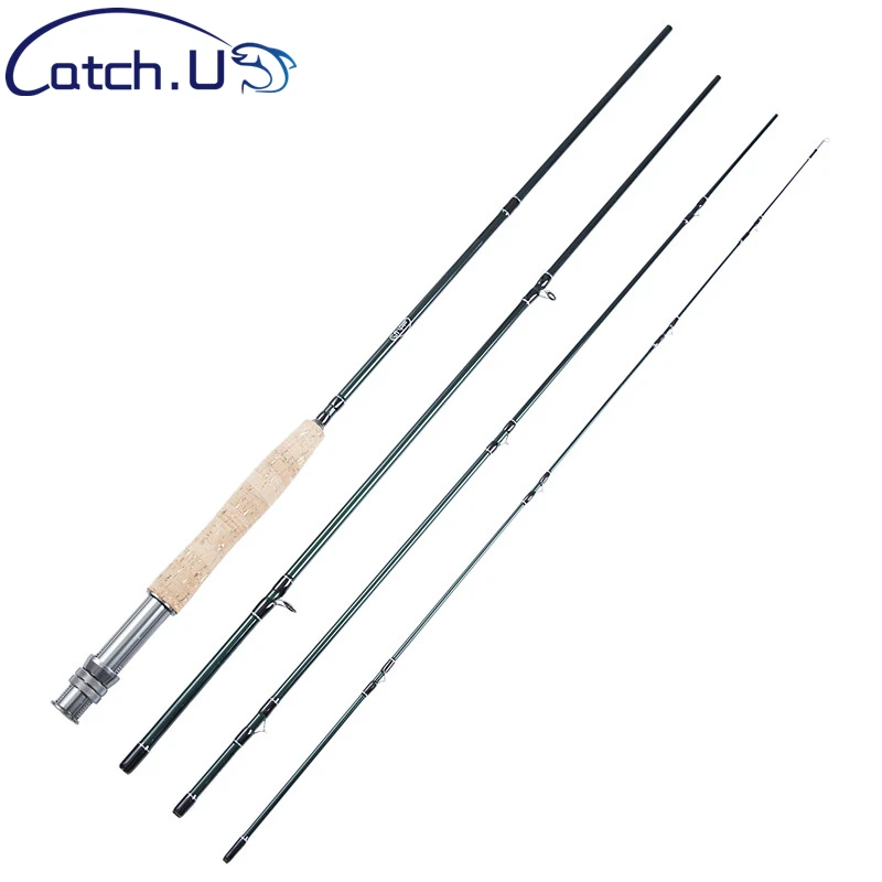 Catch.U 2.7m Fly Fishing Rods Carbon Carp Fishing 4 Section Lake Fly