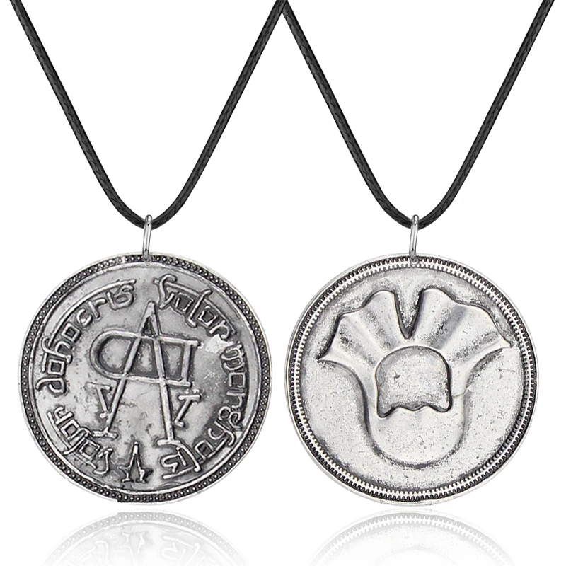 

Stainless Steel !! Game Of Thrones Arya Stark Jaqen H'ghar Valar Morghulis Faceless Man Coin Movie Pendant Necklace Jewelry
