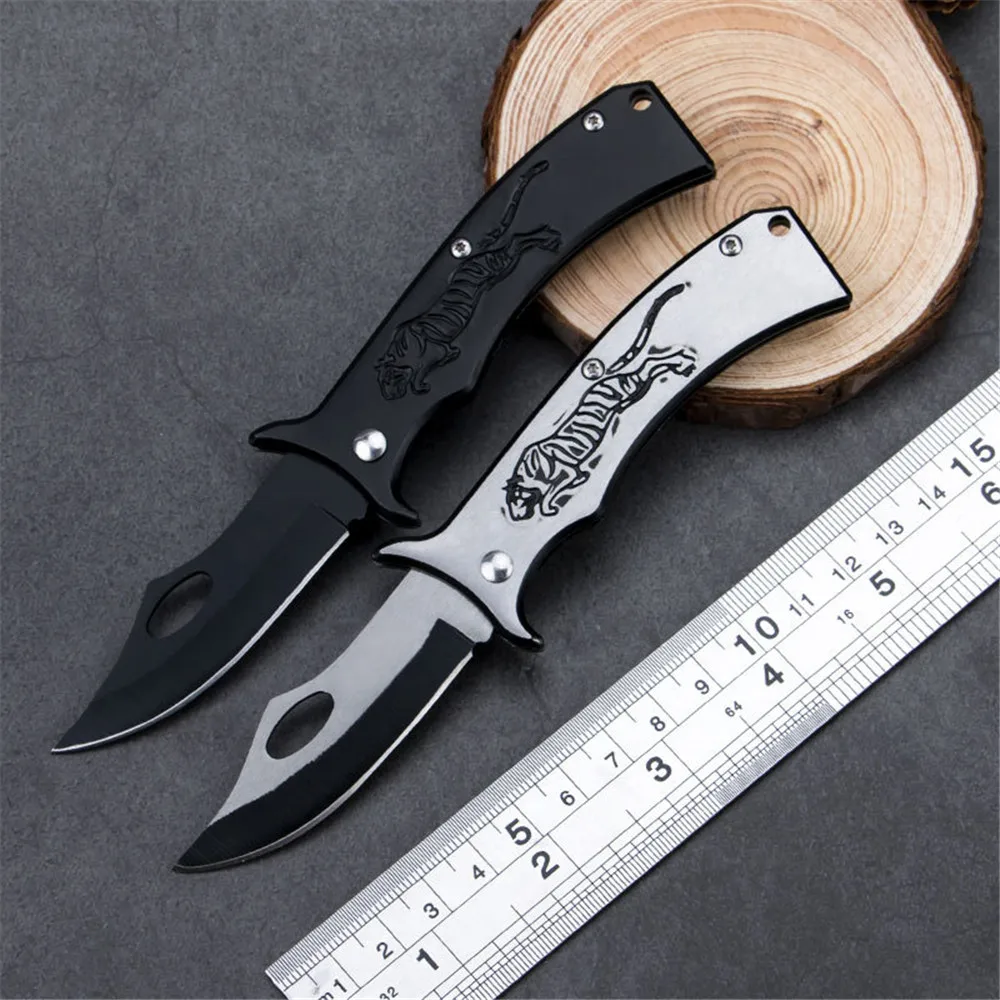 

Tiger handle B-H308B New outdoor folding knife Wild equipment lifesaving knife Non-slip handle folding Household fruit knife