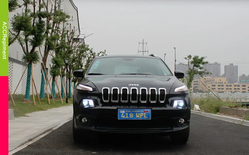 Автомобильный Стайлинг светодиодный налобный фонарь для jeep Cherokee фары новинка года jeep Cherokee светодиодный H7 hid Q5 bi-ксеноновая линзы ближнего и дальнего света