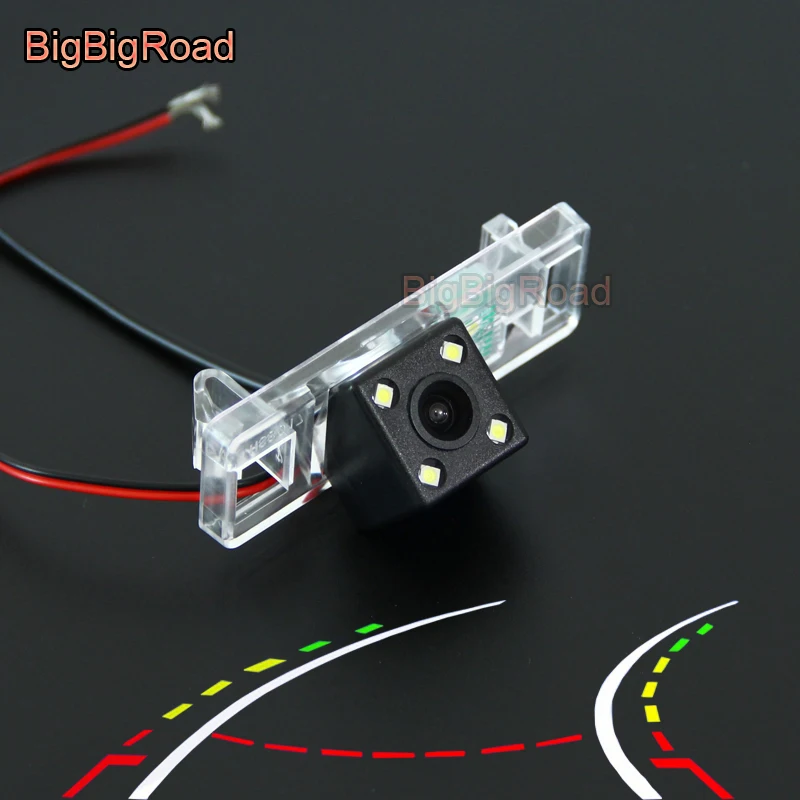 

BigBigRoad Car Intelligent Dynamic Tracks Backup CCD Camera For Peugeot 607 / 806 / 807 Eurovans / 406 407 2D coupe / 4D Sedan