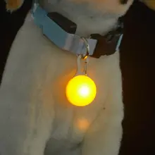 Pet Dog Safety LED light Push Button Switch Glow Pendant For Dogs Collar, The Dark Bright Decoration Collars For Dogs-Multicolor dogs dogs too much class for the neighbourhood lp