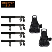 4 шт. Co2 DJ GUN добавить 2 шт. CO2 бак Back Pack Китай клуб пушки стороны палец Управление Длинные jet время вечерние газа пушки