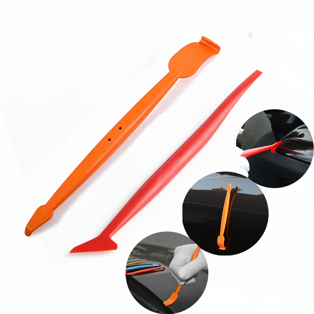 

EHDIS 2Pcs Vinyl Wrap Car Styling Stick Magnetic Squeegee Scraper Carbon Fiber Film Magnet Wrapping Auto Car Sticker Accessories