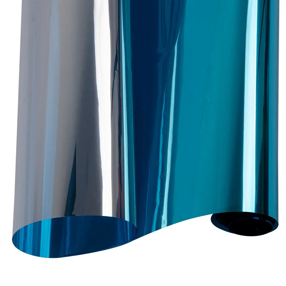 

Multi-sizes Reflective Solar Window Film Mirror One Way Privacy Anti UV Self-adhesive Film Decorative Insulation Stickers Blue