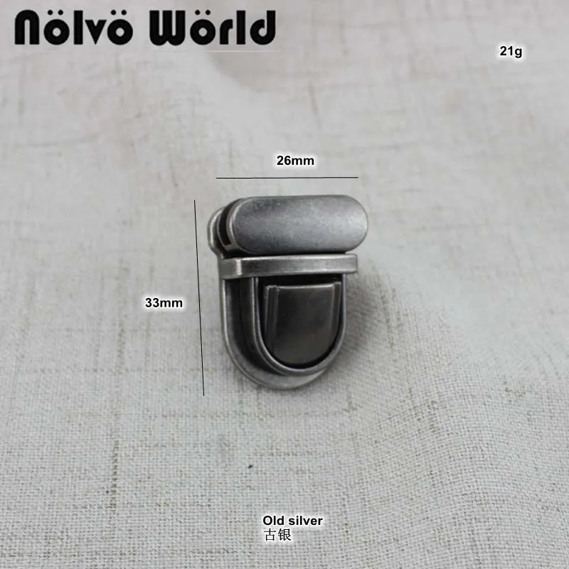 10 30pcs old silver 33*26mm catch lock latch clasp,women bag and purse