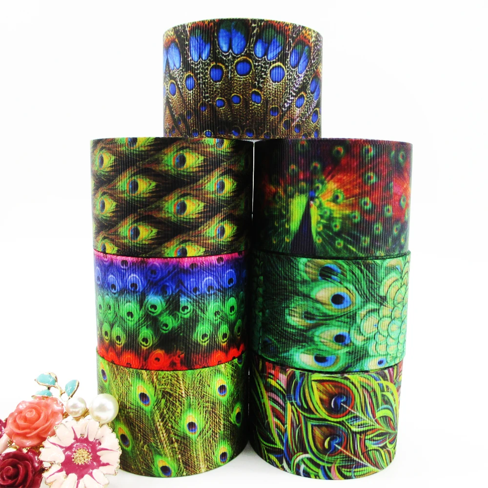 

1.5'' 38mm flowers series high quality printed polyester ribbon 10 yards,DIY handmade materials,wedding gift wrap,10Y49423