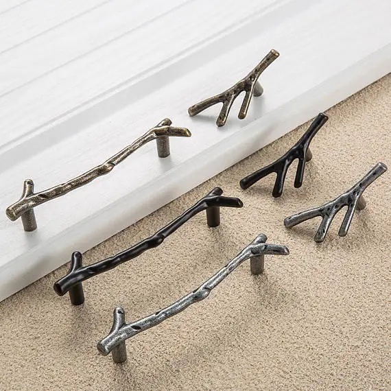 

3.75" 5" Branches Cabinet Knobs Drawer Pull Handles Knobs Dresser Knob Pulls Antique Bronze Silver Black Twigs 96 128mm