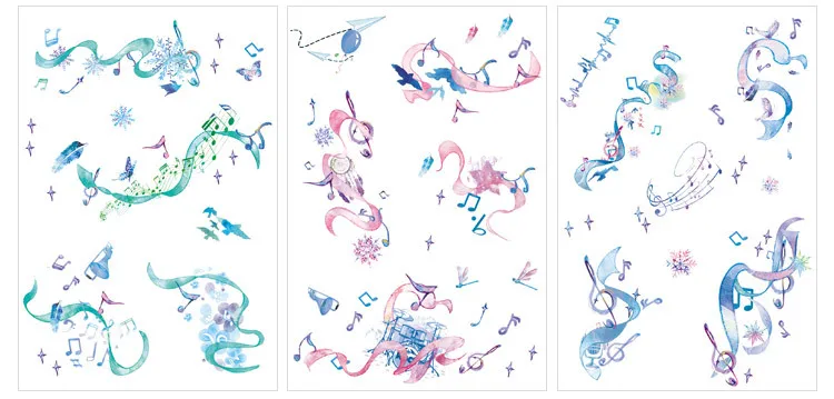 6 листов/набор красивые наклейки для украшения мечты океан замок Васи бумажная наклейка для творчества ручной дневник альбом Скрапбукинг стикер