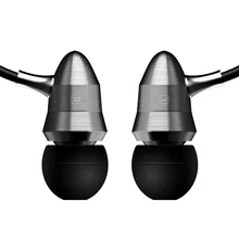 RUKZ T1 металлические пулевые наушники в ухо гарнитура с микрофоном профессиональные Hi-Fi стерео наушники для мобильного телефона с шумоподавлением